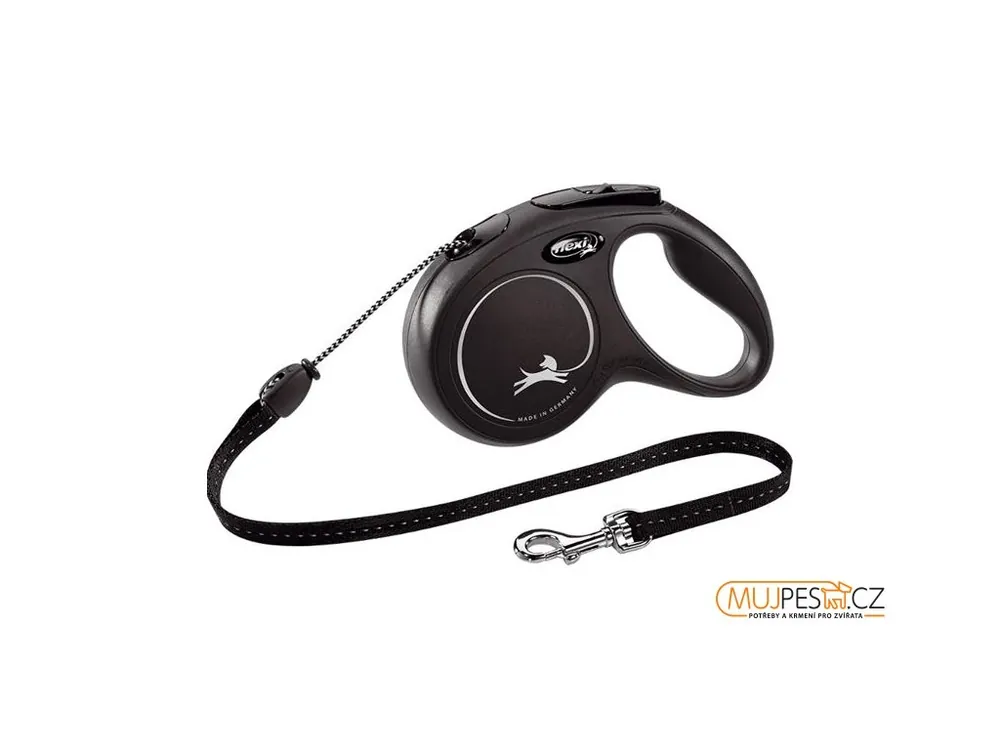 Výprodej Flexi Classic NEW M lanko 5 m černé 20 kg