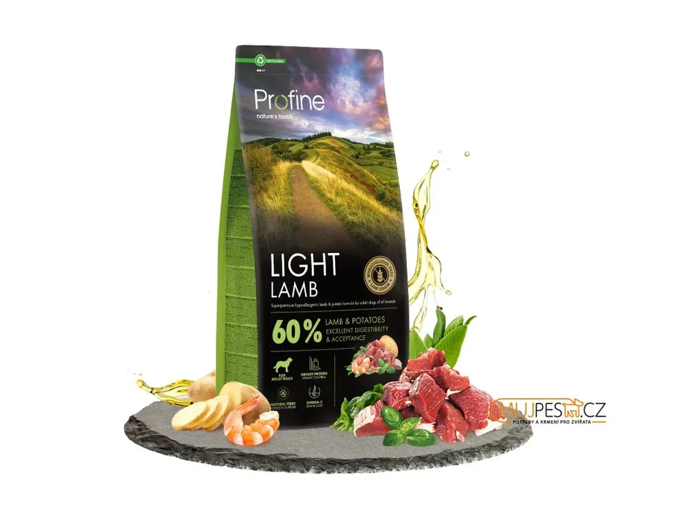 Poslední Šance Profine Dog Dry Light Lamb & Potatoes + 12kg balení jako 10+2kg ZDARMA