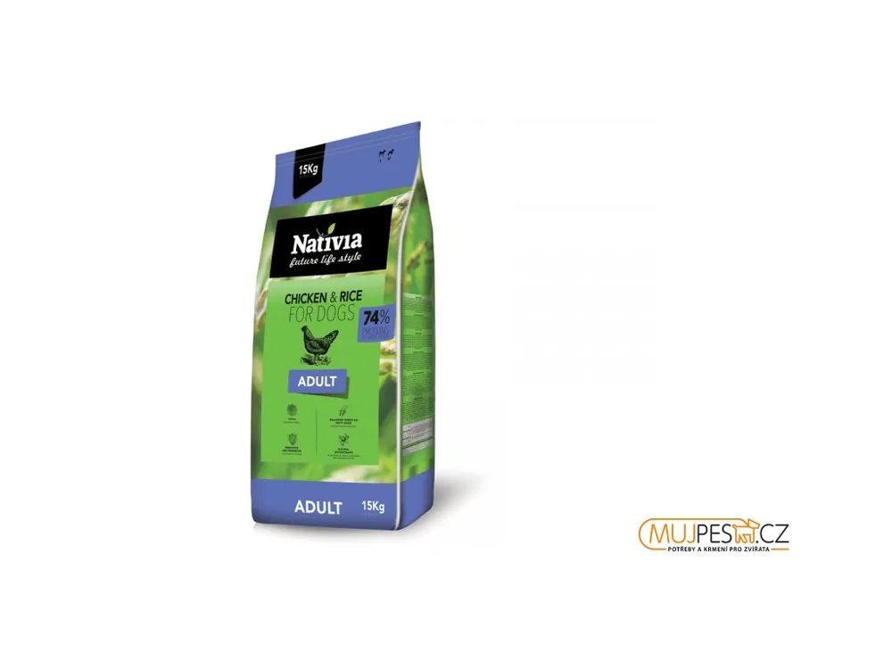 Nativia Adult + k 15kg + 3 kg ZDARMA Nakupujte Hned