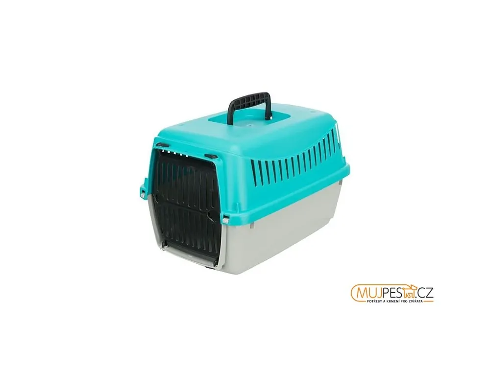 Nejprodávanější Transportní box CAPRI XXS 26 x 25 x 39cm, max.do 4 kg - tyrkys/světlešedá