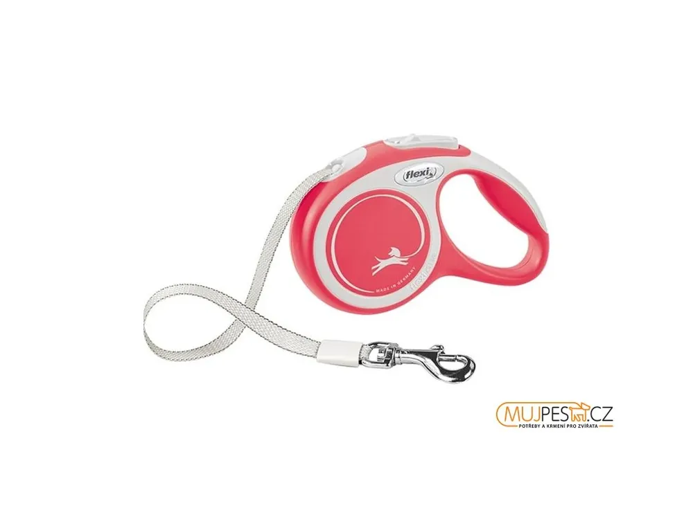 Flexi New Comfort XS pásek 3 m červené 12 kg Novinka