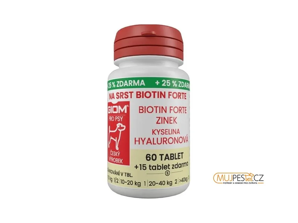 Koupit Online Giom S Na srst Biotin FORTE pes,kočka
