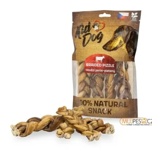 Cenově Výhodný KIDDOG 100 % Natural Snack, hovězí penis pletený 12 cm / 200 g