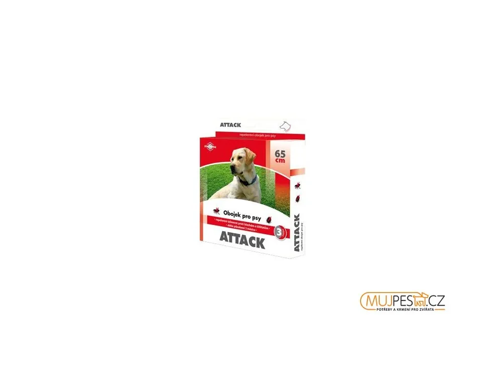 Odeslání Ihned Attack obojek antiparazitární 65cm pes