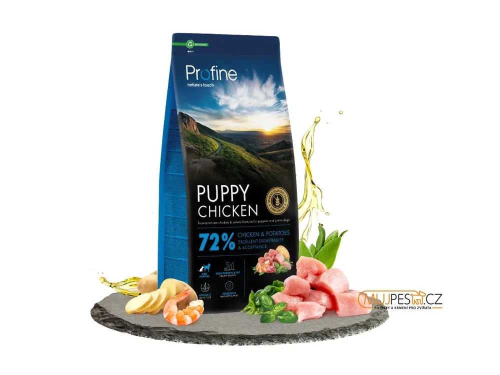 Profine Dog Dry Puppy Chicken & Potatoes + 12kg balení jako 10+2kg ZDARMA Bezpečná Platba