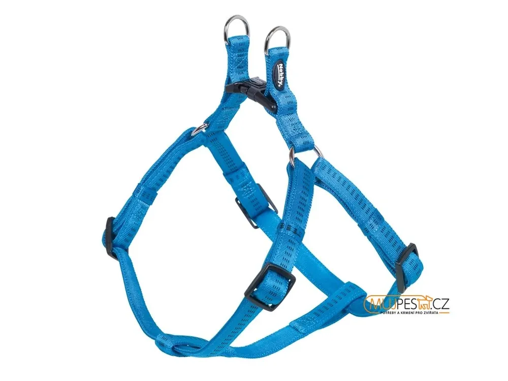 Nobby SOFT GRIP postroj nylon L-XL 60-86cm / 25mm světle modrá Sleva