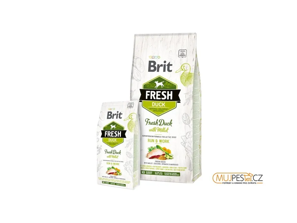 Pouze Dnes Brit Dog Fresh Duck & Millet Active Run & Work