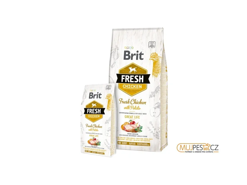 Brit Dog Fresh Chicken & Potato Adult Great Life Vysoce Kvalitní