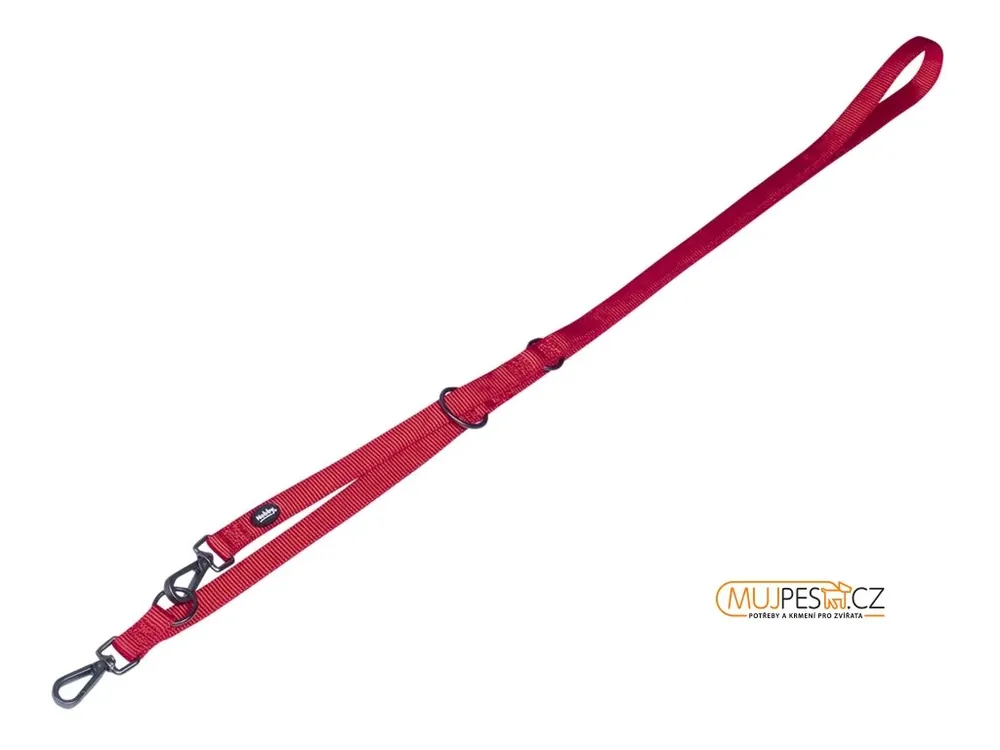 Nobby CLASSIC COMFORT vodítko nylon červená S-M 2m 20mm Výprodej