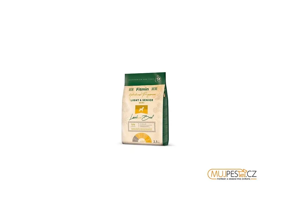 Víkendová Akce Fitmin Mini Light Senior Lamb With Beef 2.5kg