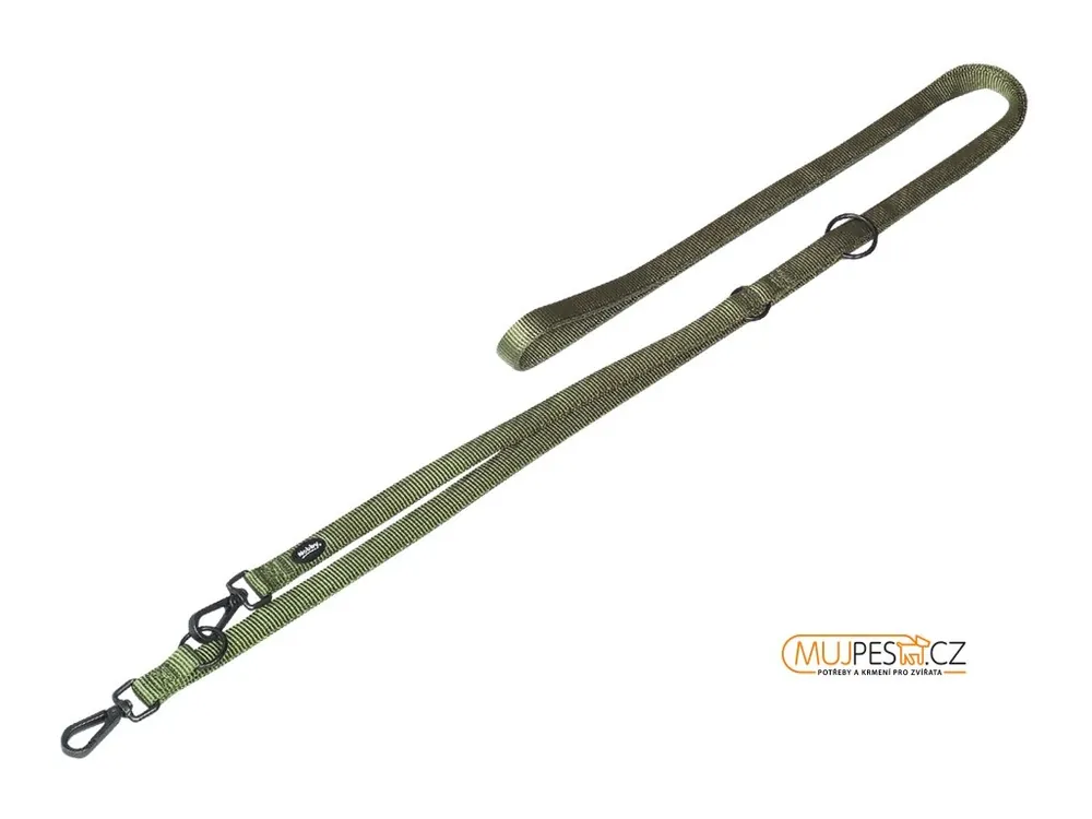 Značkový Nobby CLASSIC COMFORT vodítko nylon zelená S-M 3m 20mm