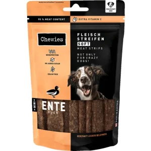 BALENÍ 8 ks – Chewies Fleischstreifen Soft Kachní maso Mini 70 g Horká Nabídka