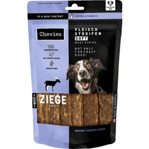 BALENÍ 10 ks – Chewies Fleischstreifen Soft Kozí maso Maxi 150 g Horká Nabídka