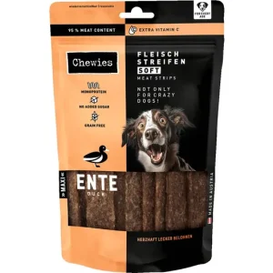 BALENÍ 10 ks – Chewies Fleischstreifen Soft Kachní maso Maxi 150 g Finální Výprodej