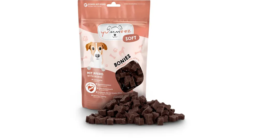 Yummeez Soft Bonies s koňským masem 165 g Autentický