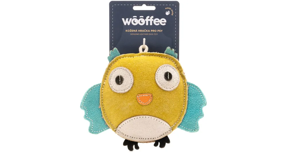 Wooffee kožená hračka Sovička Cenově Výhodný