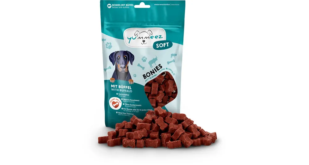 Dokud Zásoby Vydrží BALENÍ 10 ks – Yummeez Soft Bonies s buvolím masem 165 g