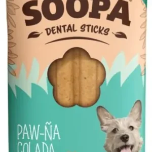 BALENÍ 10 ks – Soopa Dentální tyčinky Paw-Na Colada 100 g Autentický