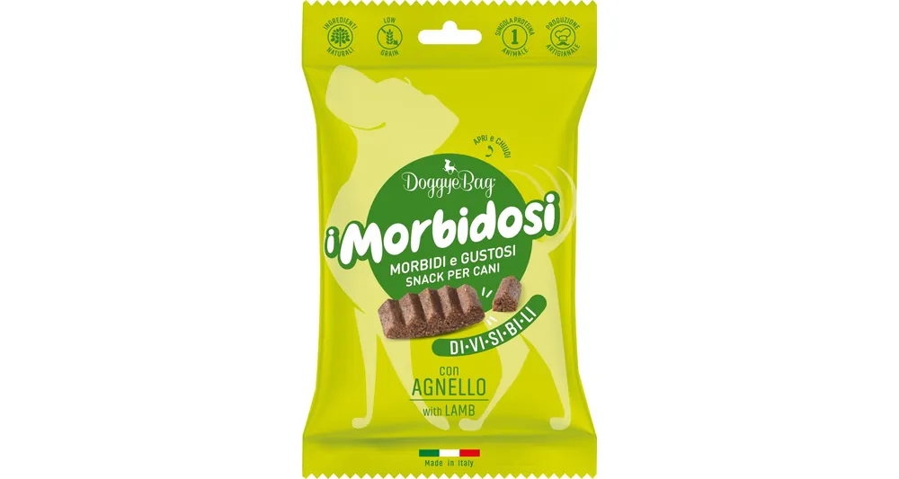 Výhodná Nabídka BALENÍ 6 ks – DoggyeBag I Morbidosi s jehněčím masem 90 g