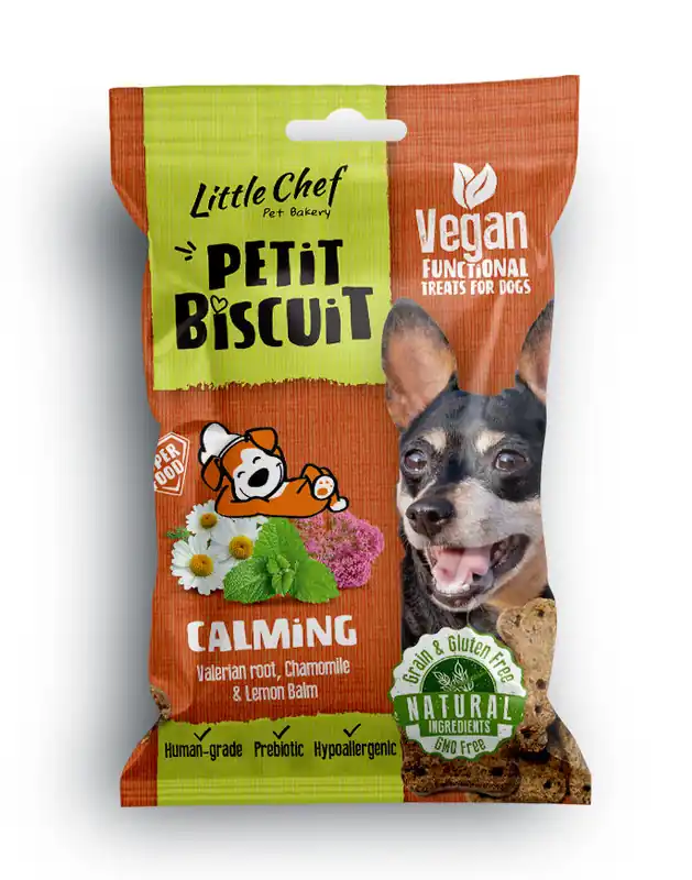 Nejprodávanější BALENÍ 7 ks – Little Chef Pettit Biscuit Grain Free – Calming 100 g