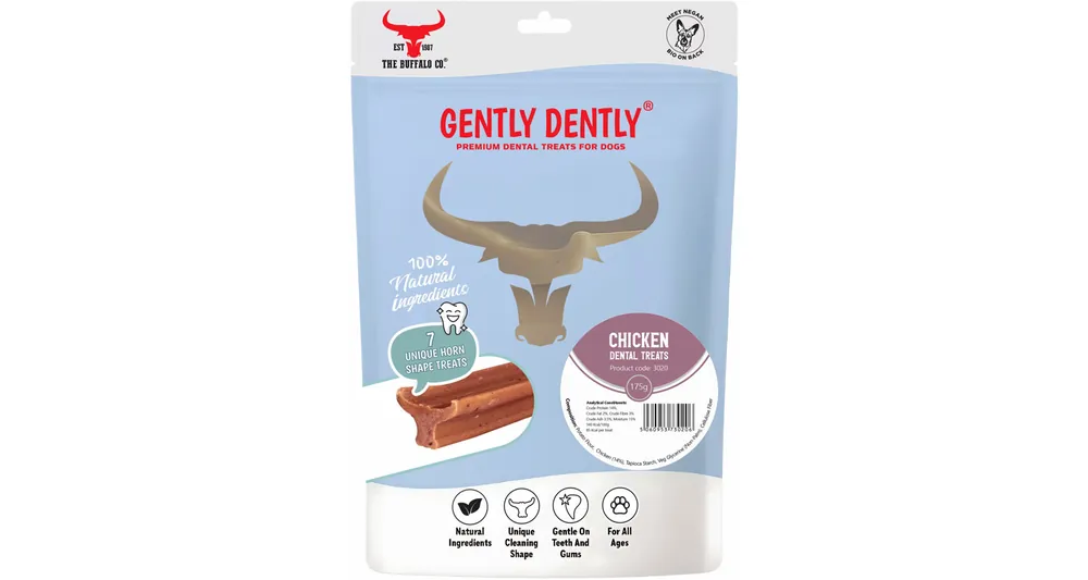 The Buffalo Co. Gently Dently Dentální pamlsky s kuřecím masem 175 g Akce