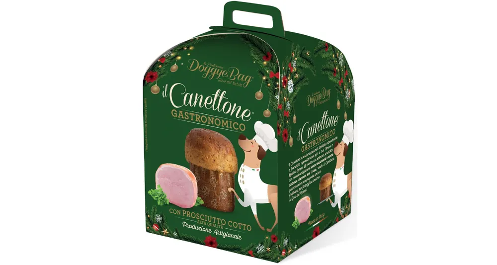 Akce DoggyeBag Canettone Gastronomico Vánoční dezert s vařenou šunkou 125 g