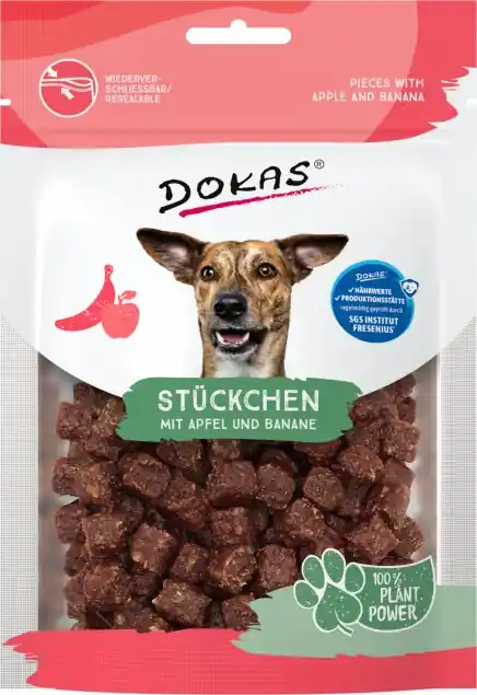 Objednat Nyní Dokas Kousky s jablkem a banánem 105 g – EXPIRACE 06/2026