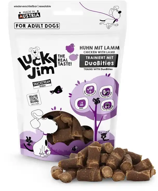 Akční Nabídka Lucky Jim DuoBities kuře s jehněčím 70 g