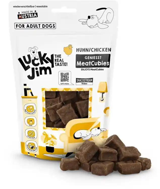 BALENÍ 8 ks – Lucky Jim MeatCubies kuře 70 g Výhodná Nabídka