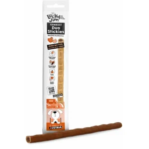 BALENÍ 40 ks – Lucky Jim DuoStickies kuře s krůtou 15 g Cenová Bomba