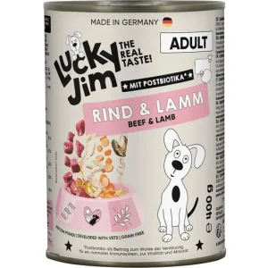 BALENÍ 6 ks – Lucky Jim Classic Adult s hovězím a jehněčím masem 400 g Výprodej