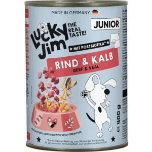 BALENÍ 6 ks – Lucky Jim Classic Junior s hovězím a telecím masem 400 g Značkový