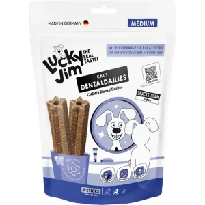 Značkový Lucky Jim DentalDailies Dentální tyčinky s mátou Medium 250 g