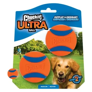 Autentický Chuckit! Ultra Ball míčky – Medium 6,5 cm – 2 ks