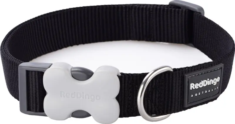 Dokud Zásoby Vydrží Red Dingo obojek – Black – 25 mm x 41-63 cm