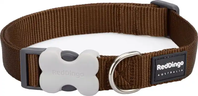 Must-Have Red Dingo obojek – Brown – 25 mm x 41-63 cm