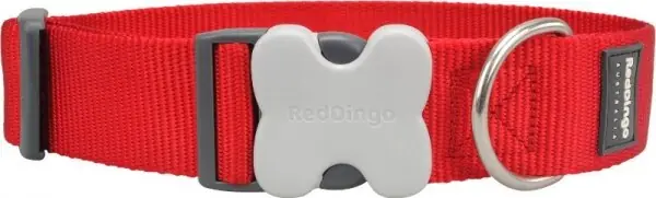 Poslední Šance Red Dingo obojek – Red – 40 mm x 37-55 cm