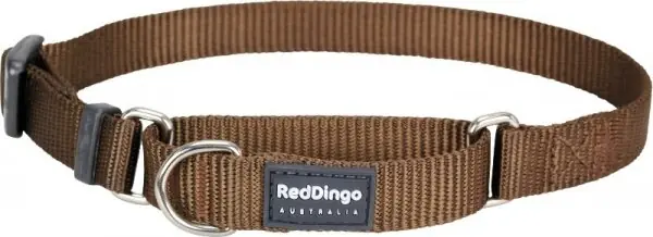 Speciální Cena Red Dingo obojek polostahovací – Brown – 25 mm x 41-62 cm