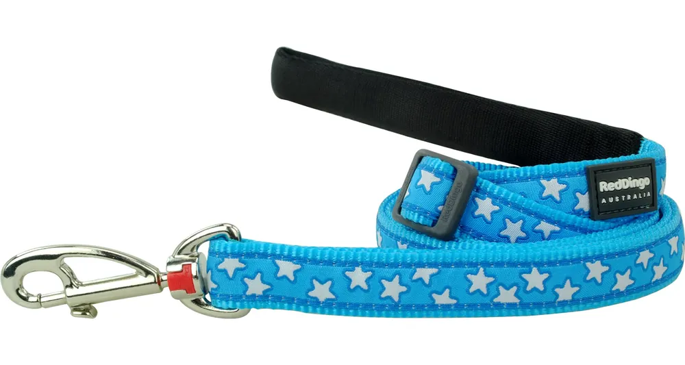 Rychlé Dodání Red Dingo vodítko – Stars White – 20 mm x 1,8 m
