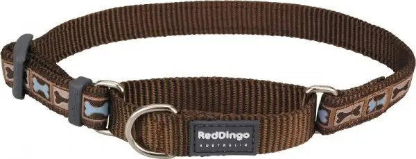 Speciální Cena Red Dingo obojek polostahovací – Bone Yard – 15 mm x 26-40 cm
