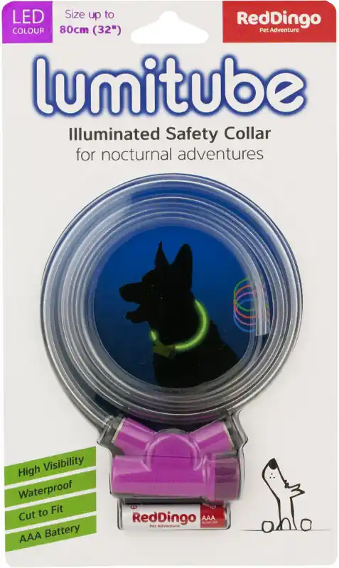 Red Dingo obojek Lumitube – Purple – 15-80 cm Objednat Nyní