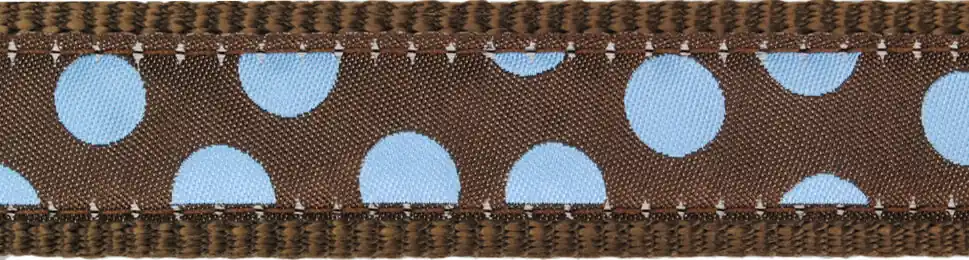 Red Dingo vodítko přepínací – Blue Spots on Brown – 15 mm x 2 m Časově Omezené
