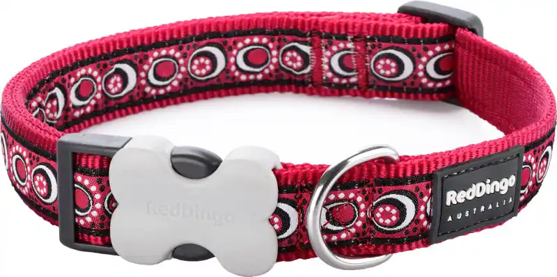 Red Dingo obojek – Cosmos Red – 20 mm x 30-47 cm Tovární Cena