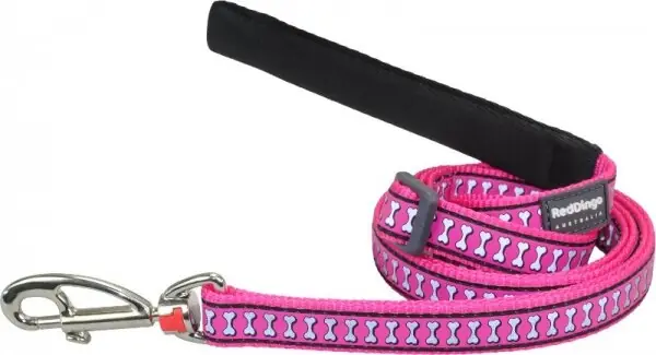 Red Dingo vodítko reflexní – Bones Hot Pink – 20 mm x 1,8 m Koupit Online