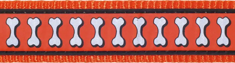 Koupit Online Red Dingo vodítko přepínací reflexní – Bones Orange – 20 mm x 2 m