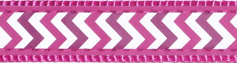 Bezpečná Platba Red Dingo vodítko přepínací reflexní – Ziggy Hot Pink – 25 mm x 2 m
