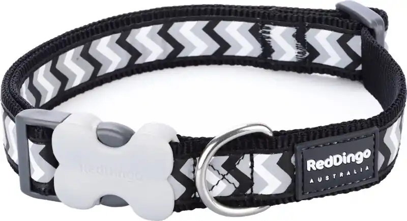 Red Dingo obojek reflexní – Ziggy Black – 15 mm x 24-36 cm Nejlepší Volba