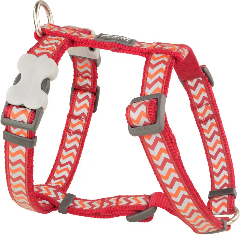 Dokud Zásoby Vydrží Red Dingo postroj reflexní – Ziggy Red – 15 mm x 36-54 cm
