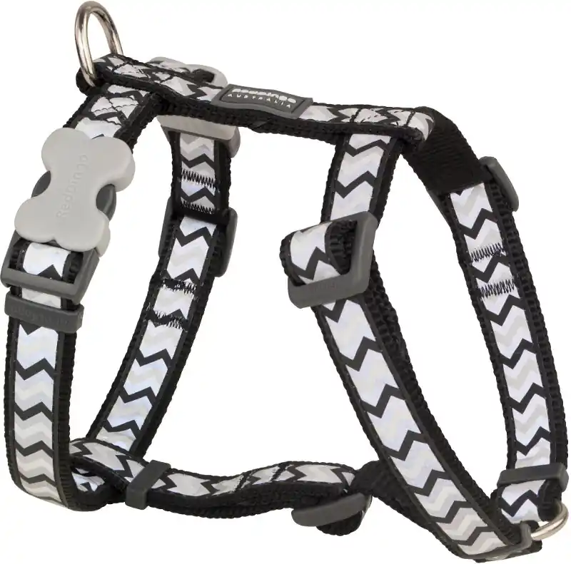 Jen Po Omezenou Doba Red Dingo postroj reflexní – Ziggy Black – 12 mm x 30-44 cm