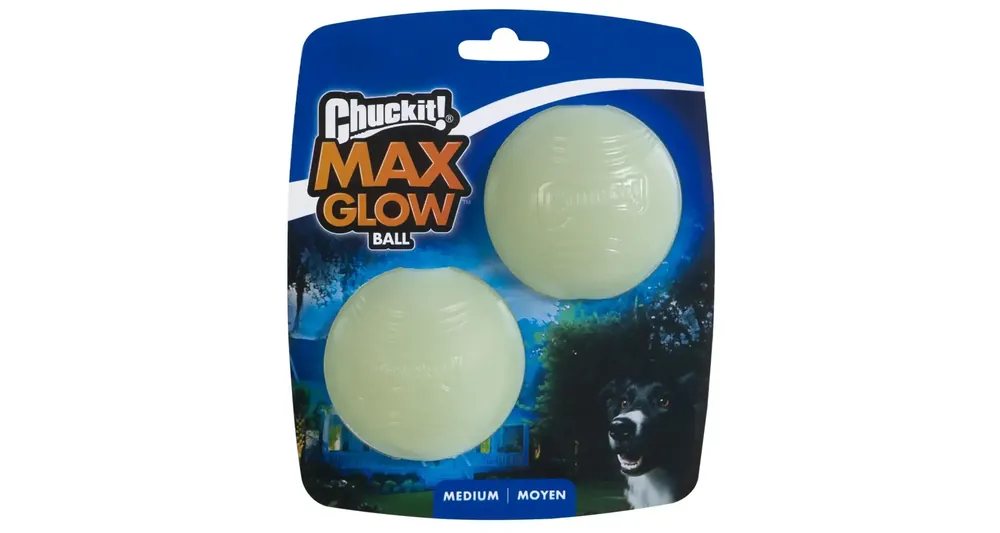 Chuckit! Max Glow Ball svíticí míčky – Medium 6,5 cm – 2 ks Poslední Šance